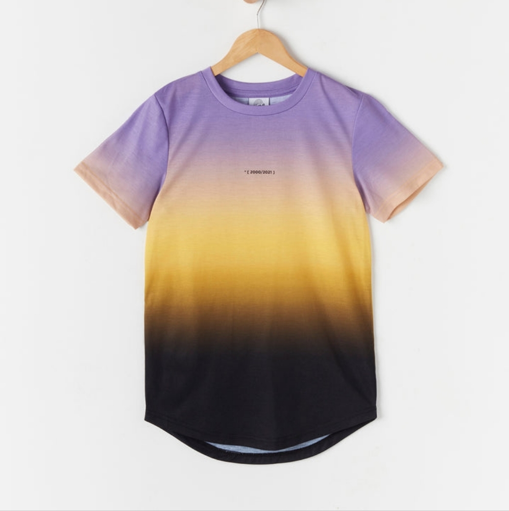 New Ombre Tshirt Size 10-12 Urban Planet Purple yellow black tee